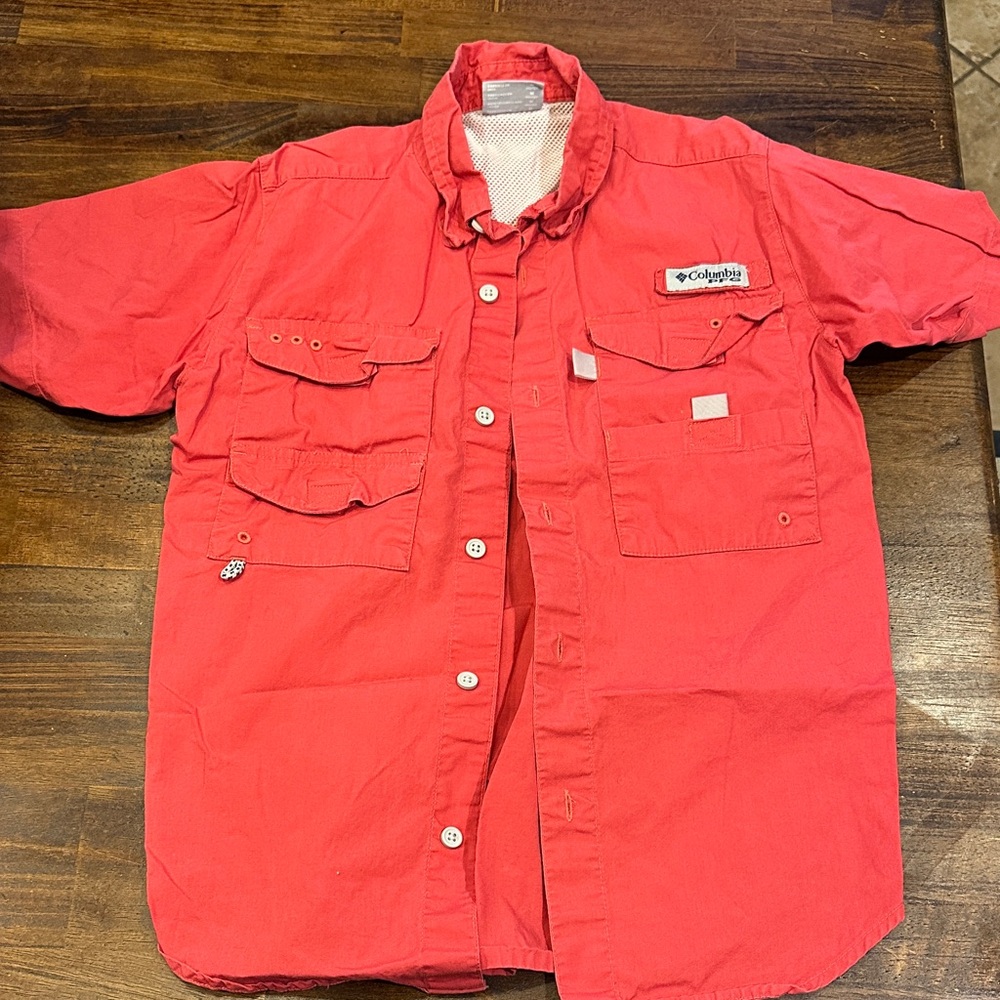 Columbia Crimson Button-Up Shirt